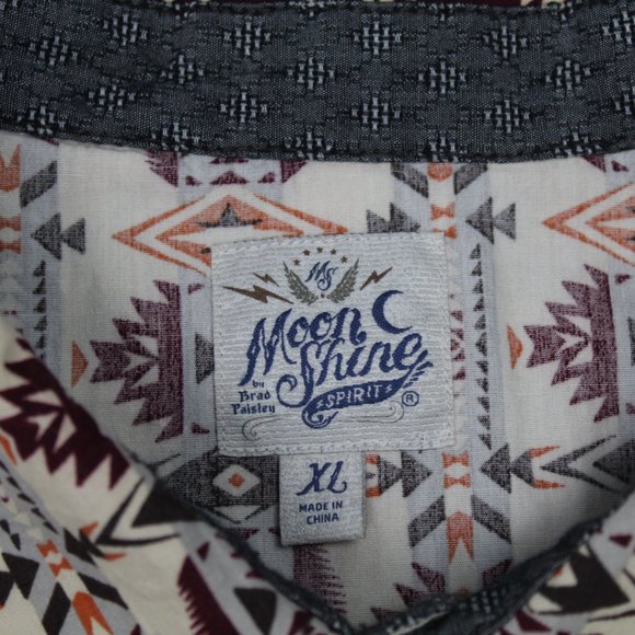 Moonshine Spirit by Brad Paisley Shirt Mens XL Pearl Snap S/S Western Rodeo - Picture 5 of 9